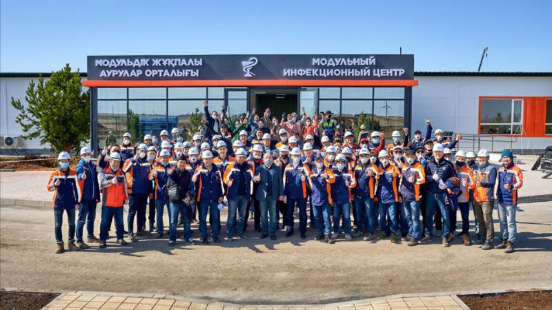 Госпиталь для больных COVID-19 за 13 дней построили в Нур-Султане